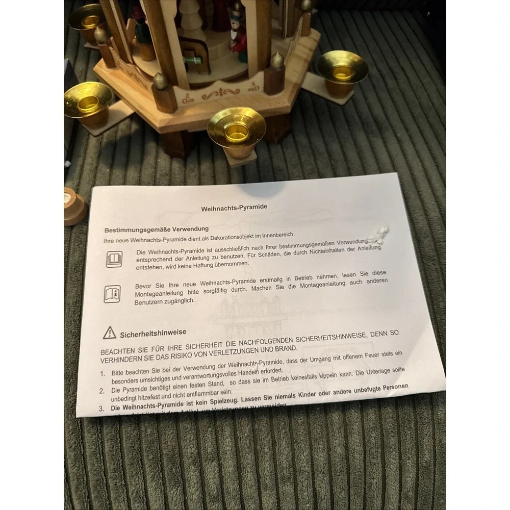 Weihnachts Pyramide 3 Tier Pyramid Christmas Nativity Carousel 18